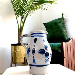 Ceramic pitcher, custom made hand painted